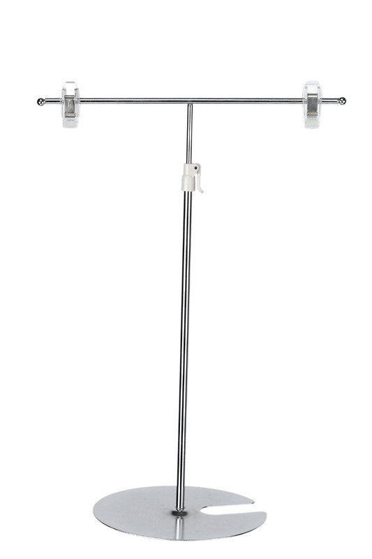 POS Tabletop Sign Holder , Retail Metal Card Display Stand 5mm Iron Pole