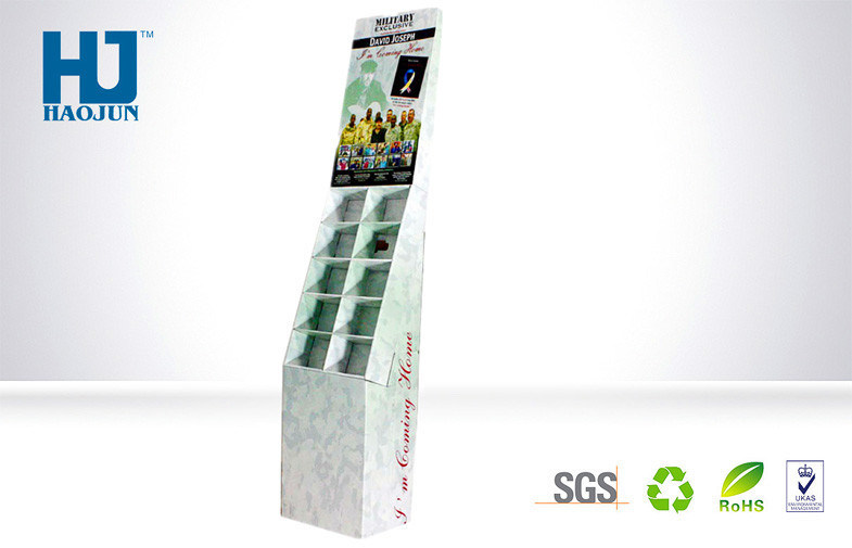 Durable Attractive Cardboard Magazine Counter Display Rack For Advertising