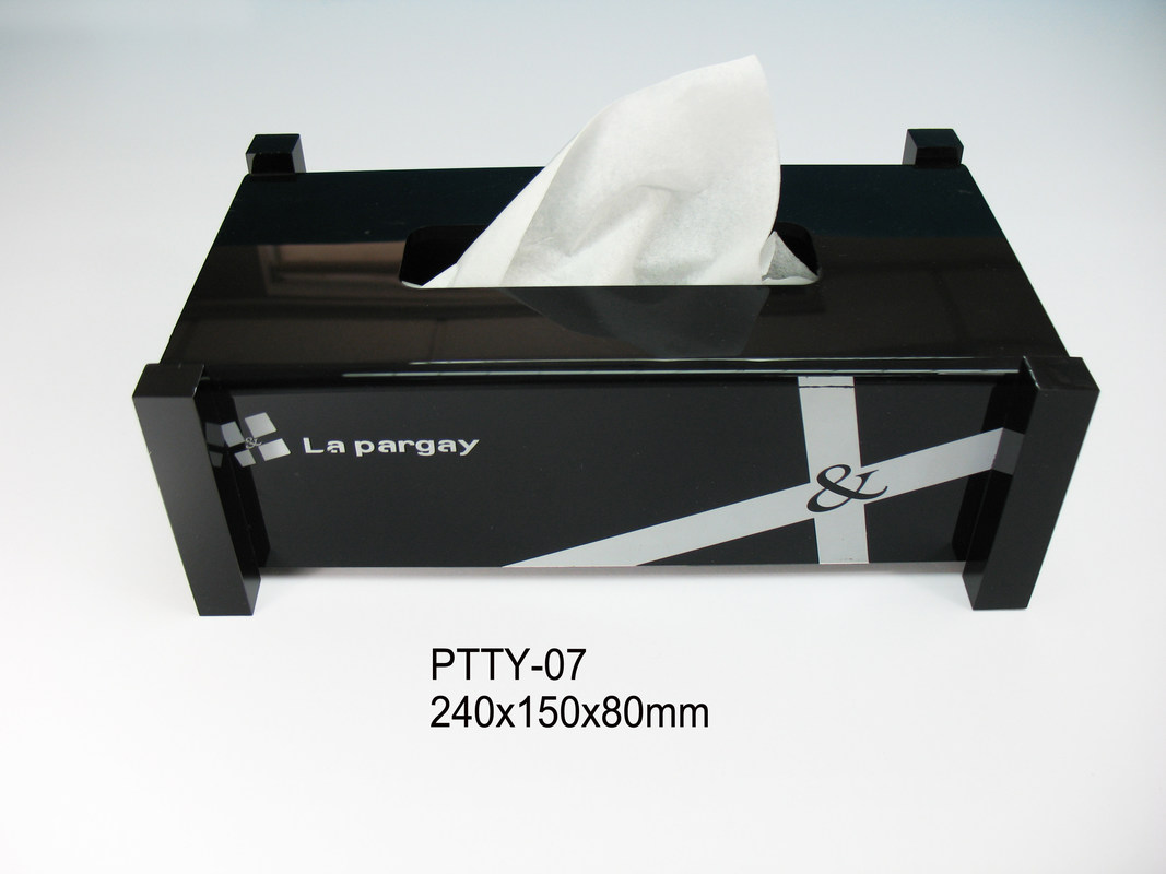 Black Napkin Dispenser, Acrylic Display Holders For 3/4/5 Stars Hotel