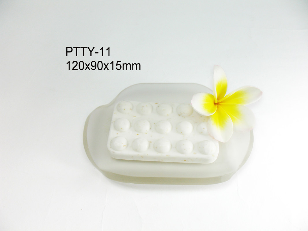 Customized Transparent Acrylic Massage Soap Tray for Hotel Bathroom