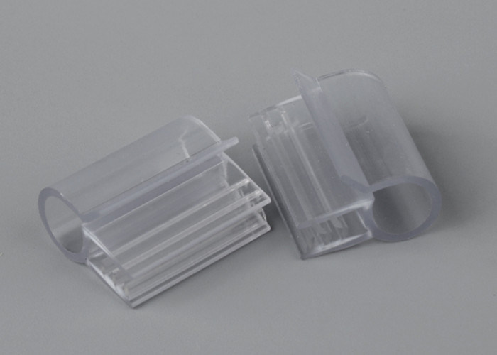 Sign Holder Clips with Wire Diameter In Shelf, Transparent PVC Clamp