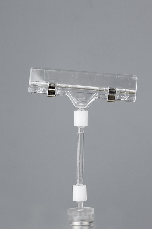 Clear Magnetic Price Tag Retail Sign Holders On Metal Shleves