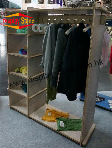 Convenient Shopping mall MDF Floor Standing Display Rack with OEM Logo