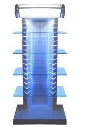 Peg Hook Fashion Recycled Wooden Display Stands With LED for super market