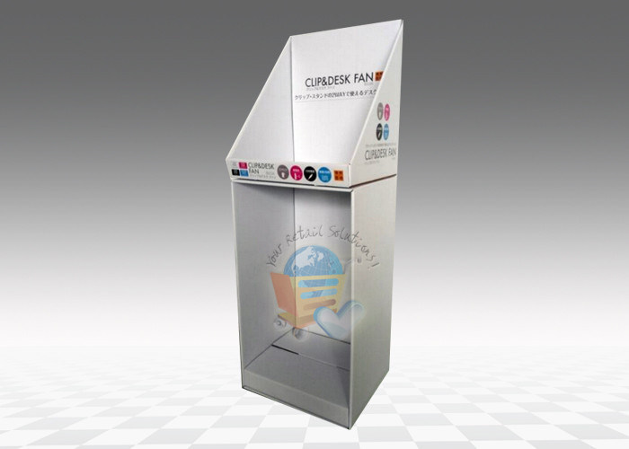 Shiny Coating Cup Cardboard Display Stand Retail Advertising