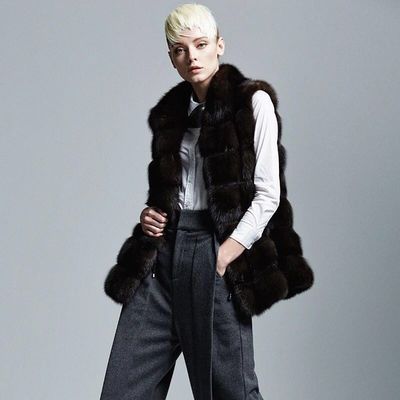 groothandel en op maat van hoge kwaliteit vrouwen winter kunstmatige bont vest, fabrieksprijs Shenzhen Lily Cheng